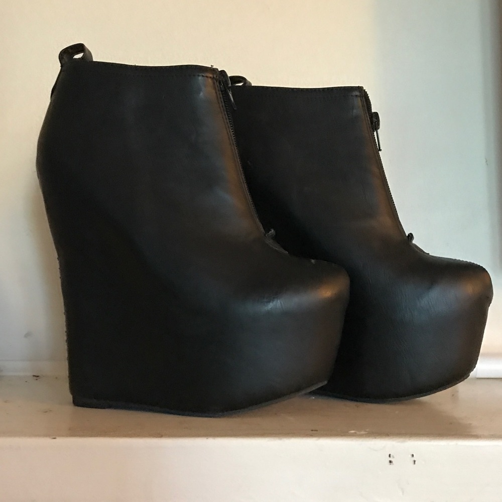 Jeffrey Campbell Mule Black leather Platform
